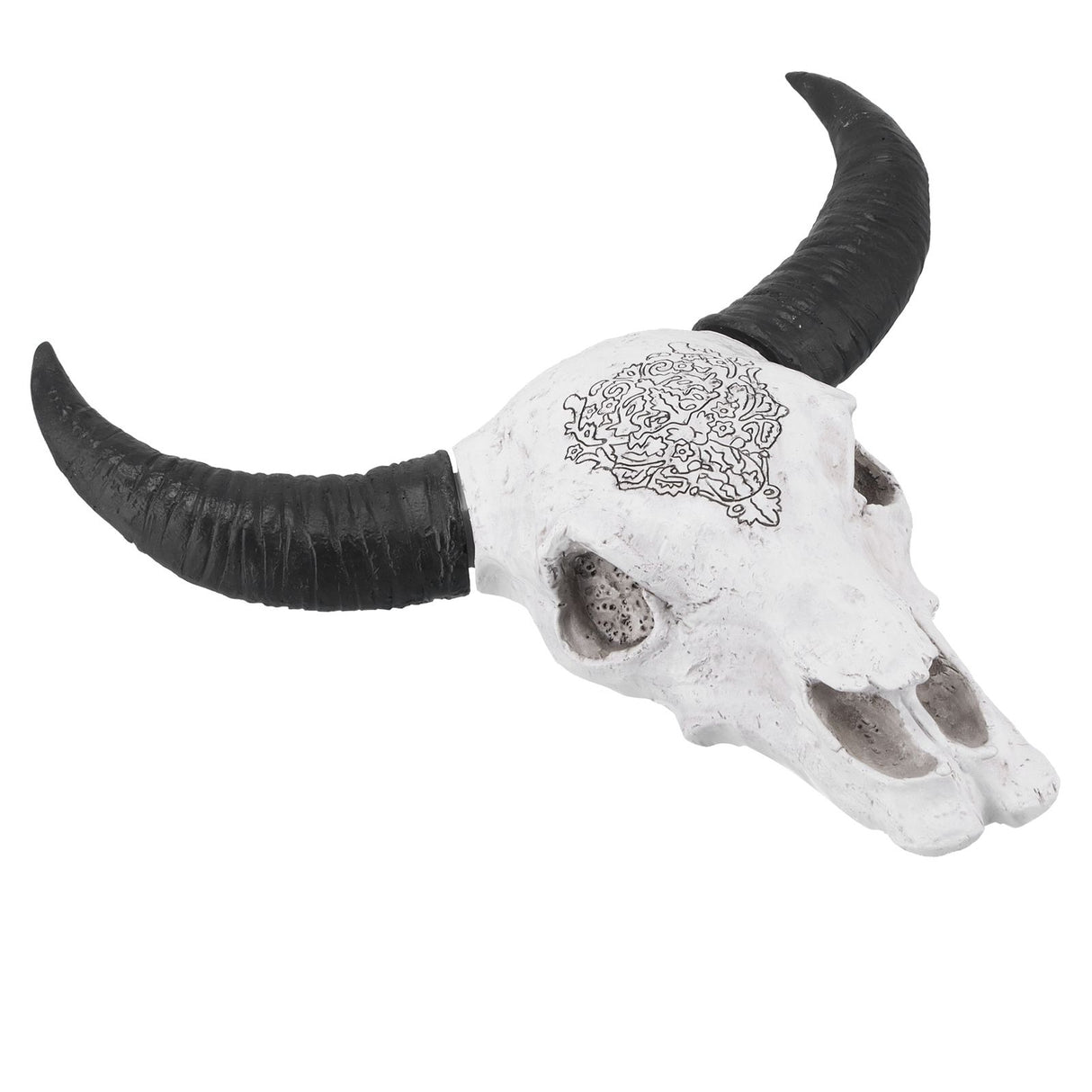 Resin Bull Head Wall Hanging Decoration Long Horn Animal Sculpture Background Wall Home Ornament