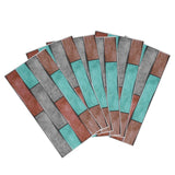 6Pcs Colorful Brick Pattern Wall Sticker Waterproof Self‑Adhesive Wallpaper Home Decoration - Front View