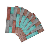 6Pcs Colorful Brick Pattern Wall Sticker Waterproof Self‑Adhesive Wallpaper Home Decoration