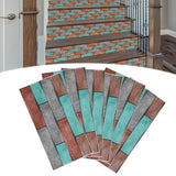 6Pcs Colorful Brick Pattern Wall Sticker Waterproof Self‑Adhesive Wallpaper Home Decoration