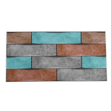 6Pcs Colorful Brick Pattern Wall Sticker Waterproof Self‑Adhesive Wallpaper Home Decoration