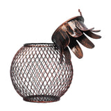 Wine Cork Container Iron Pineapple Shaped Wine Bottle Cork Storage Box Ornament for Home Bar Decoration - Front View