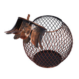 Wine Cork Container Iron Pineapple Shaped Wine Bottle Cork Storage Box Ornament for Home Bar Decoration - Top-Down View