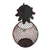 Wine Cork Container Iron Pineapple Shaped Wine Bottle Cork Storage Box Ornament for Home Bar Decoration