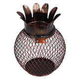Wine Cork Container Iron Pineapple Shaped Wine Bottle Cork Storage Box Ornament for Home Bar Decoration