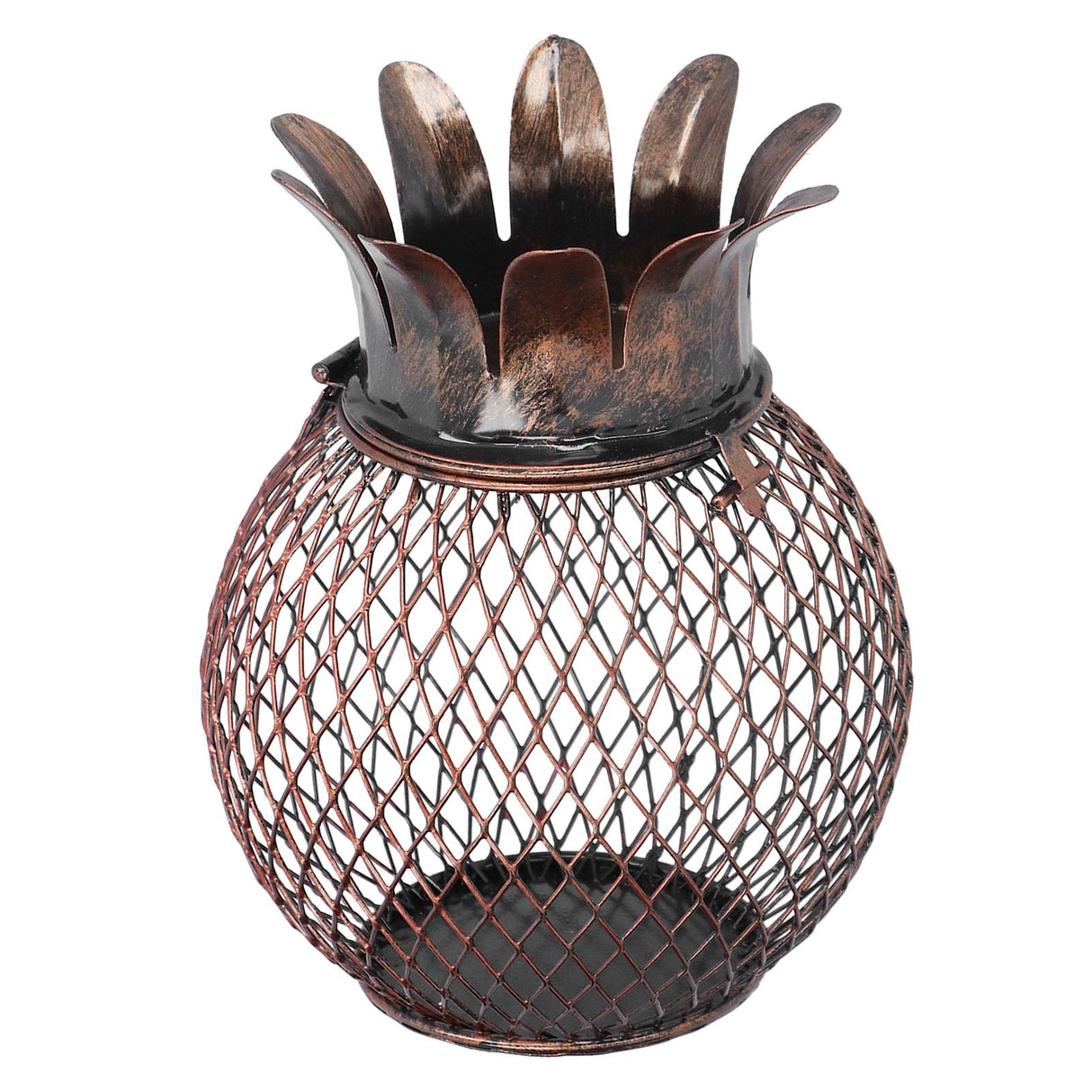Wine Cork Container Iron Pineapple Shaped Wine Bottle Cork Storage Box Ornament for Home Bar Decoration