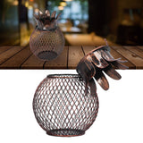 Wine Cork Container Iron Pineapple Shaped Wine Bottle Cork Storage Box Ornament for Home Bar Decoration