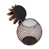 Wine Cork Container Iron Pineapple Shaped Wine Bottle Cork Storage Box Ornament for Home Bar Decoration - Extra Image
