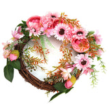 Artificial Flower Wreath Simulation Peony Door Hanging Garland Festivals Party DecorationPink - Extra Image