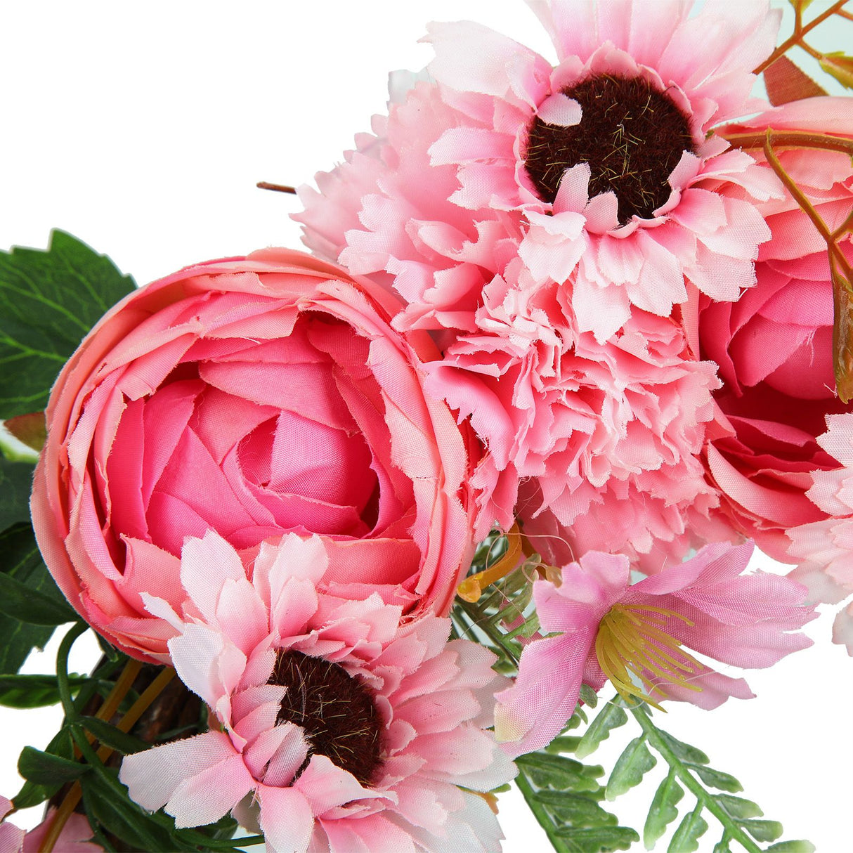 Artificial Flower Wreath Simulation Peony Door Hanging Garland Festivals Party DecorationPink