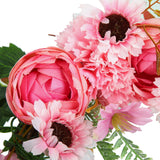 Artificial Flower Wreath Simulation Peony Door Hanging Garland Festivals Party DecorationPink