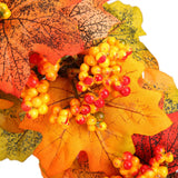 Artificial Fall Wreath Door Hanging Maple Leaf Wreath Garland Home Festival Decoration - Extra Image