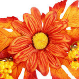 Artificial Leaf Pumpkin Wreath Door Window Fall Wreath for Halloween Christmas Decoration - Extra Image