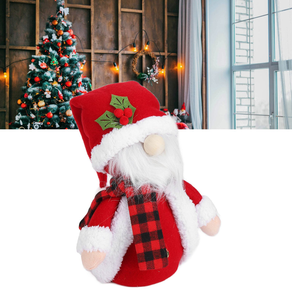 Christmas Decoration Ornaments with Hood Innovative Doll Toy for Home Festival DecorSanta Claus