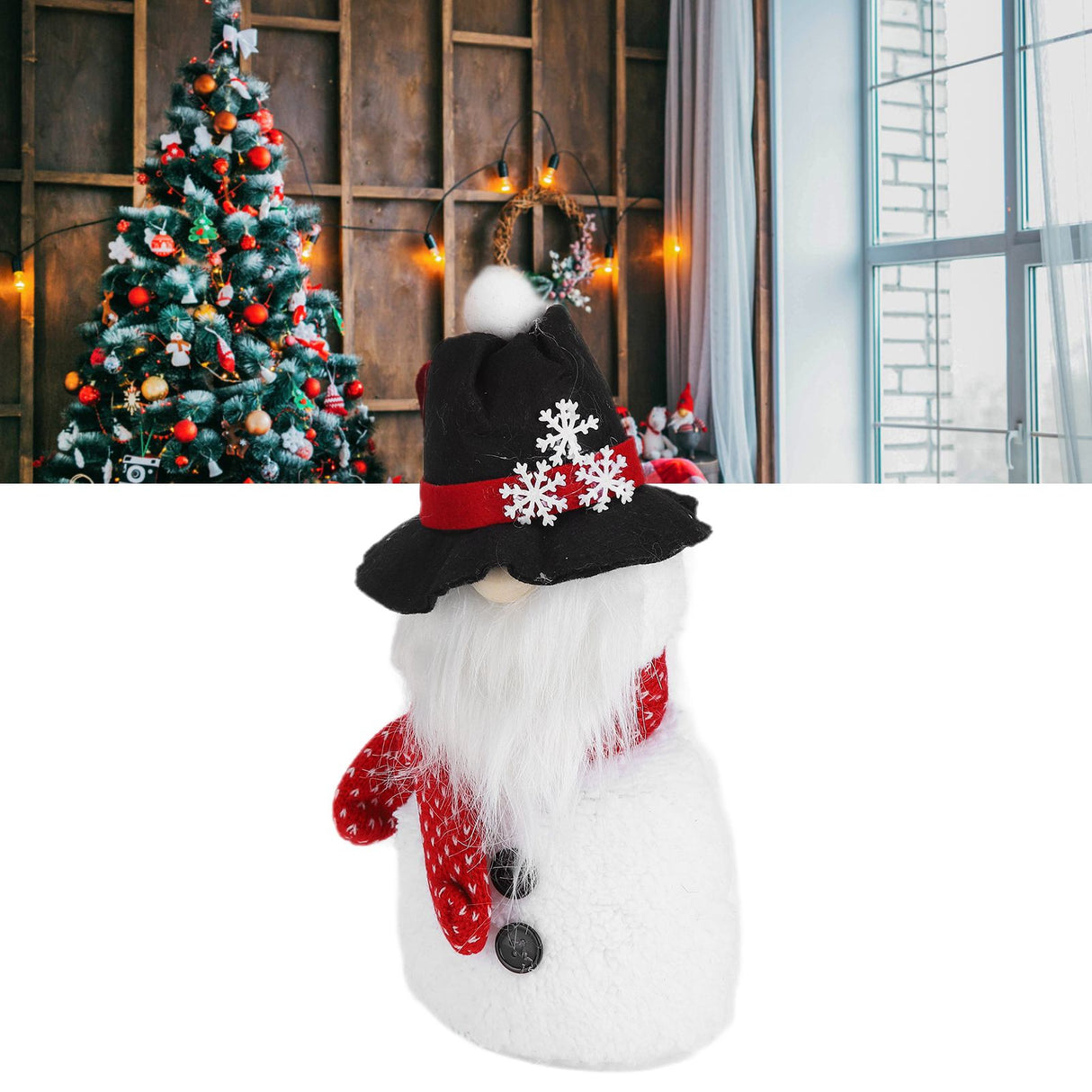 Christmas Decoration Ornaments with Hood Innovative Doll Toy for Home Festival DecorSnowman