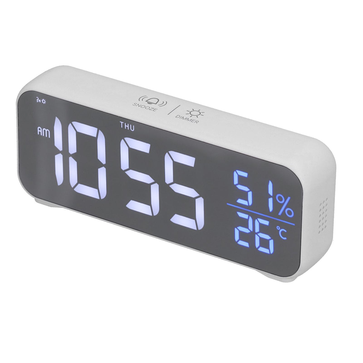 Digital Alarm Clock LED Digital Music Alarm Clock USB Charging Electronic Clock Temperature Display for Home