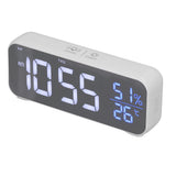 Digital Alarm Clock LED Digital Music Alarm Clock USB Charging Electronic Clock Temperature Display for Home
