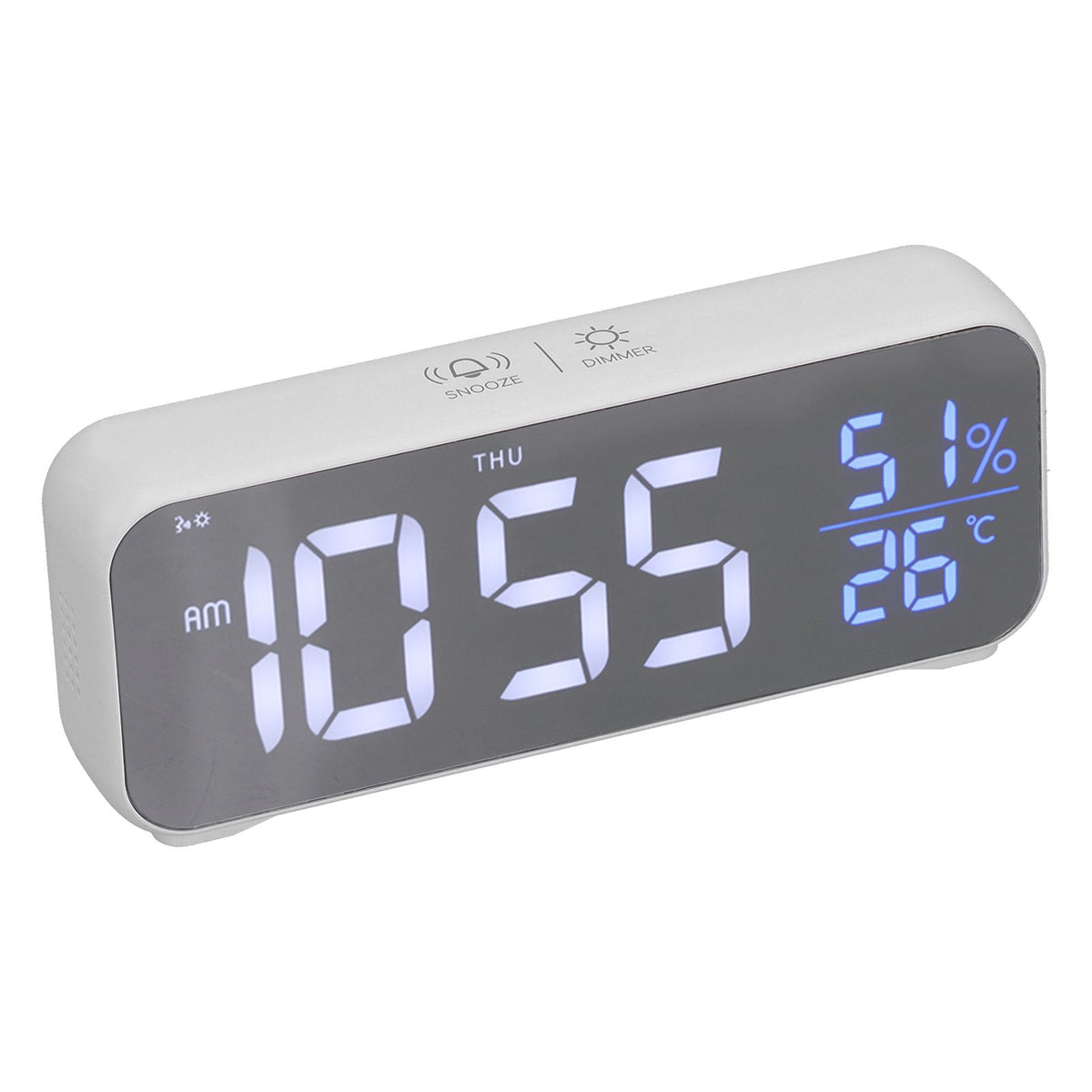 Digital Alarm Clock LED Digital Music Alarm Clock USB Charging Electronic Clock Temperature Display for Home