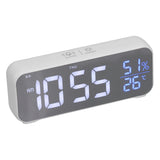 Digital Alarm Clock LED Digital Music Alarm Clock USB Charging Electronic Clock Temperature Display for Home - 45-Degree Angle