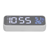 Digital Alarm Clock LED Digital Music Alarm Clock USB Charging Electronic Clock Temperature Display for Home - Close-Up Angle