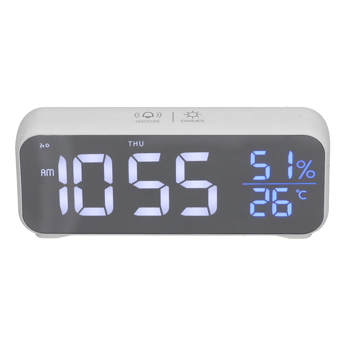 Digital Alarm Clock LED Digital Music Alarm Clock USB Charging Electronic Clock Temperature Display for Home