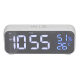 Digital Alarm Clock LED Digital Music Alarm Clock USB Charging Electronic Clock Temperature Display for Home