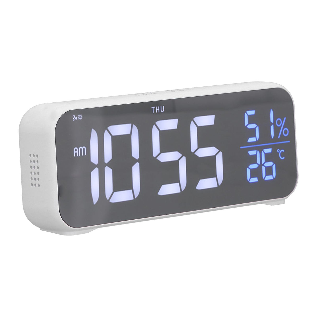 Digital Alarm Clock LED Digital Music Alarm Clock USB Charging Electronic Clock Temperature Display for Home