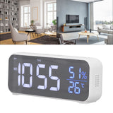 Digital Alarm Clock LED Digital Music Alarm Clock USB Charging Electronic Clock Temperature Display for Home
