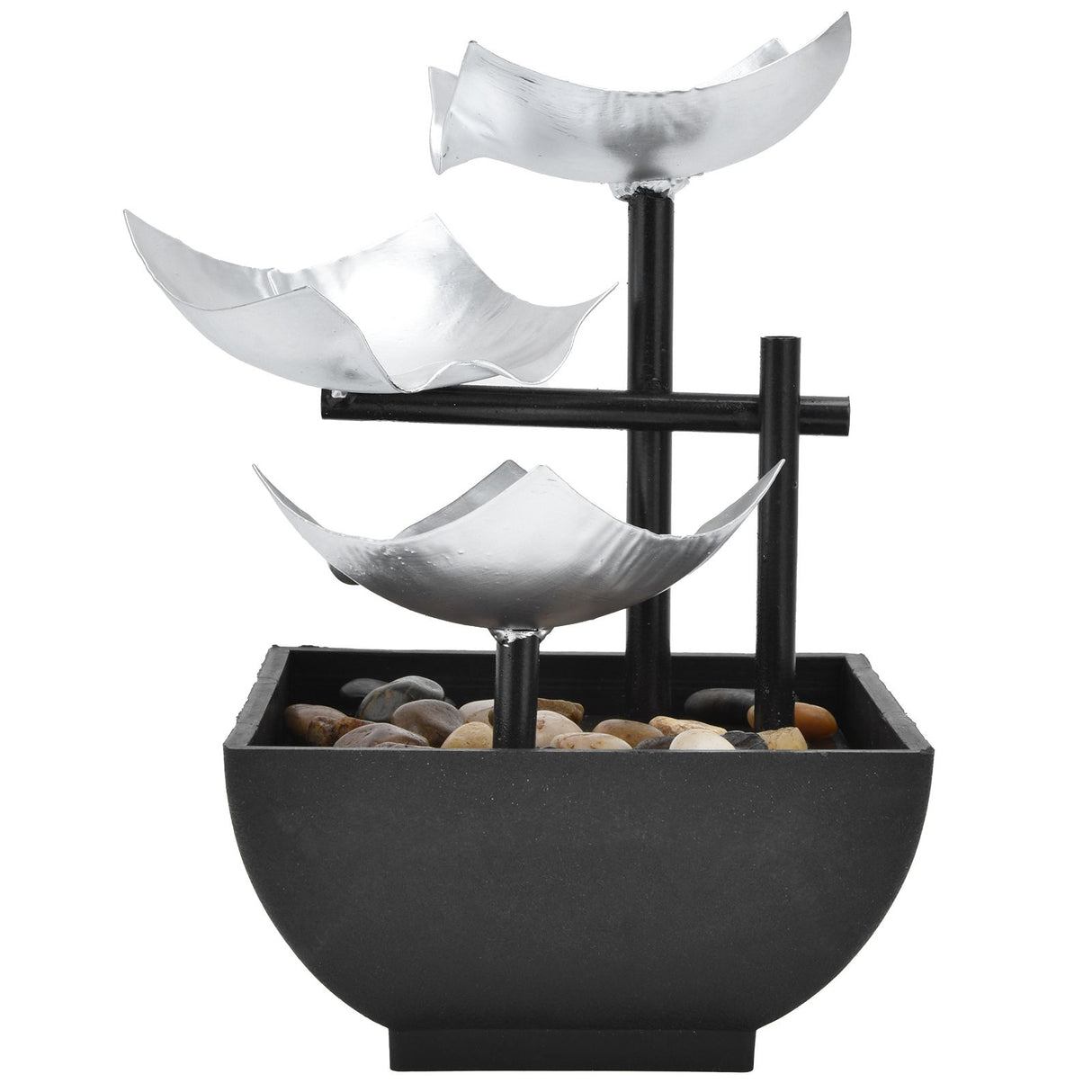 Indoor 3 Tier Relaxing Tabletop Fountain Flowing Water Ornament for Home Office Craft DecorationAU Plug AC220-240V
