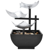 Indoor 3 Tier Relaxing Tabletop Fountain Flowing Water Ornament for Home Office Craft DecorationAU Plug AC220-240V - Side View