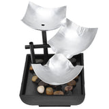 Indoor 3 Tier Relaxing Tabletop Fountain Flowing Water Ornament for Home Office Craft DecorationAU Plug AC220-240V - Extra Image