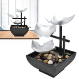 Indoor 3 Tier Relaxing Tabletop Fountain Flowing Water Ornament for Home Office Craft DecorationAU Plug AC220-240V