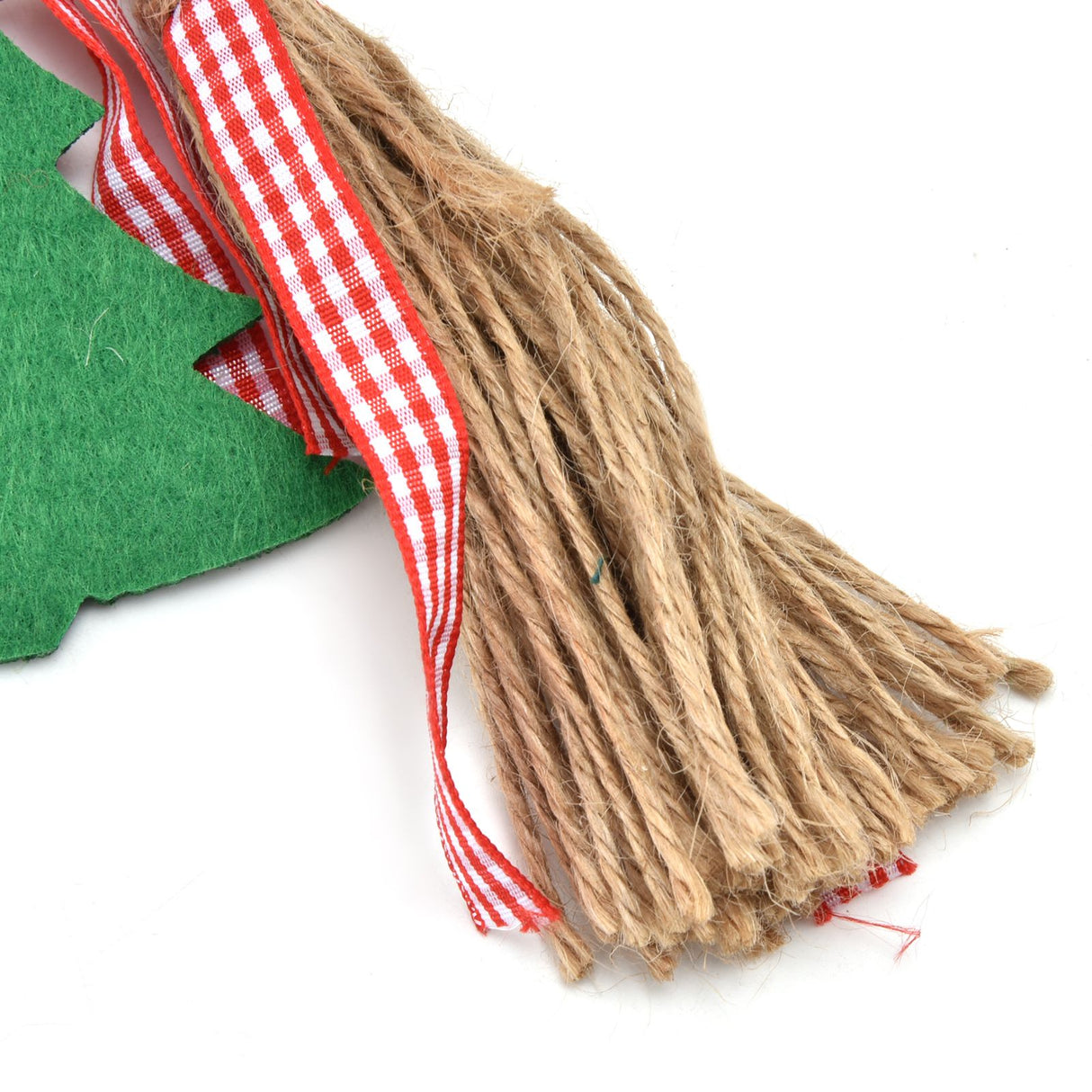 Wood Bead Garland Christmas Tree Tassel Wooden Bead Ornaments for Home Festival Decoration(Red White )