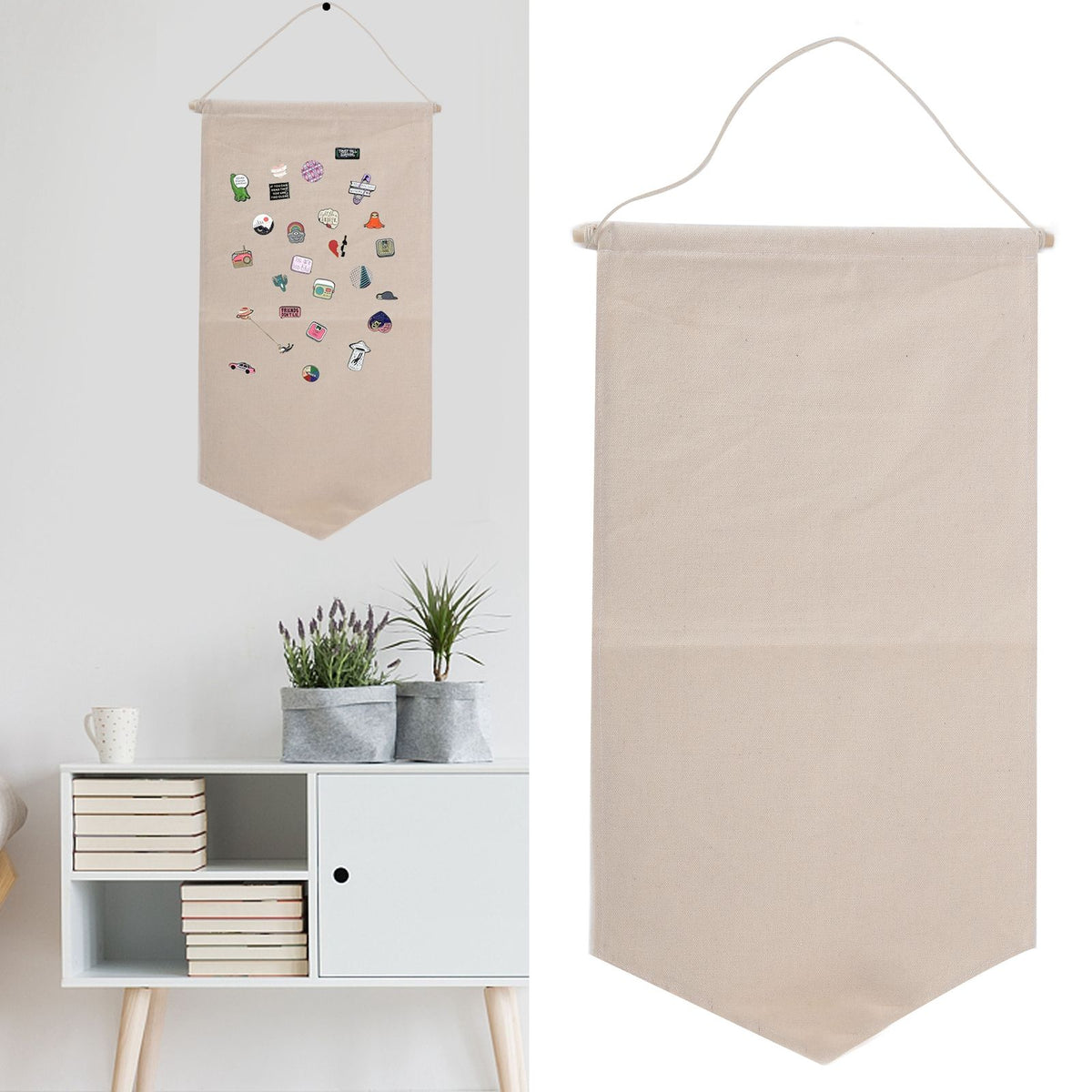 Decorative Badge Storage Wall Hanging Pin Brooch Display Banner Holder Collection Organizer for Home Decor