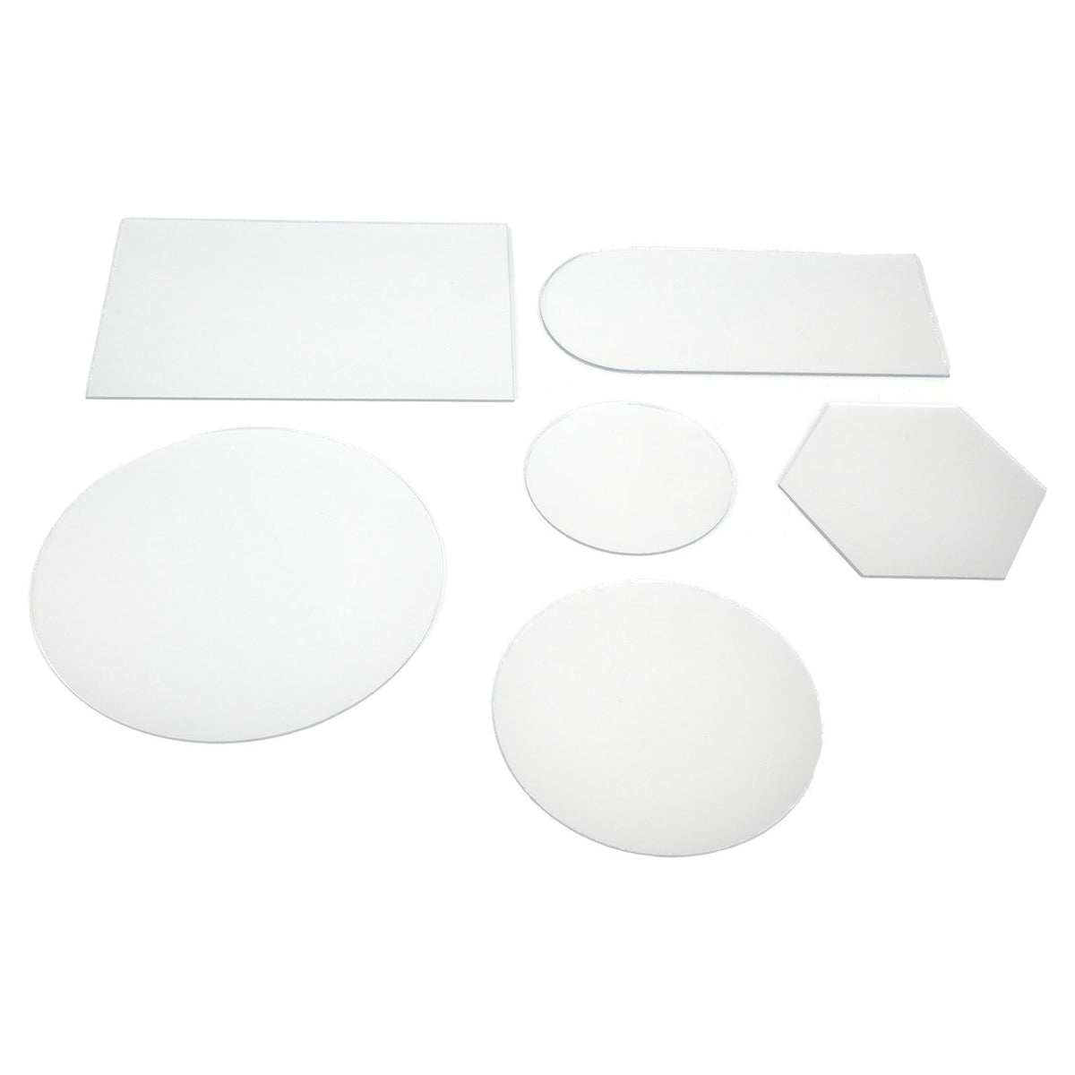 6Pcs Special Shape Mirror Wall Sticker Acrylic Decorative Background Wall Sticker for Home Office