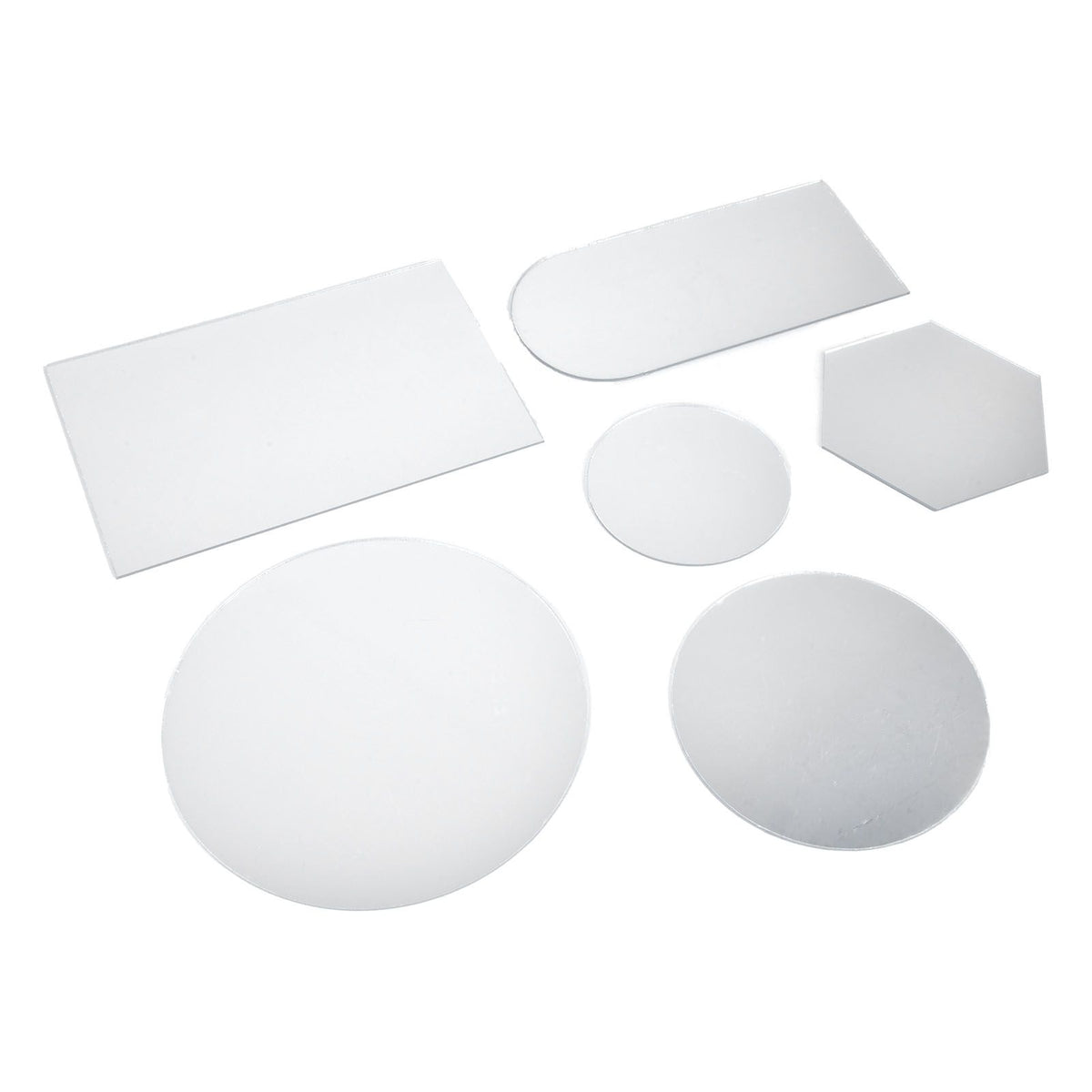 6Pcs Special Shape Mirror Wall Sticker Acrylic Decorative Background Wall Sticker for Home Office
