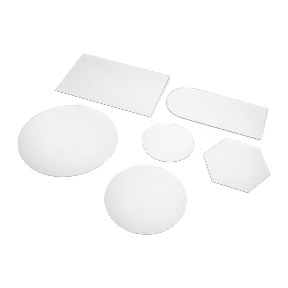6Pcs Special Shape Mirror Wall Sticker Acrylic Decorative Background Wall Sticker for Home Office