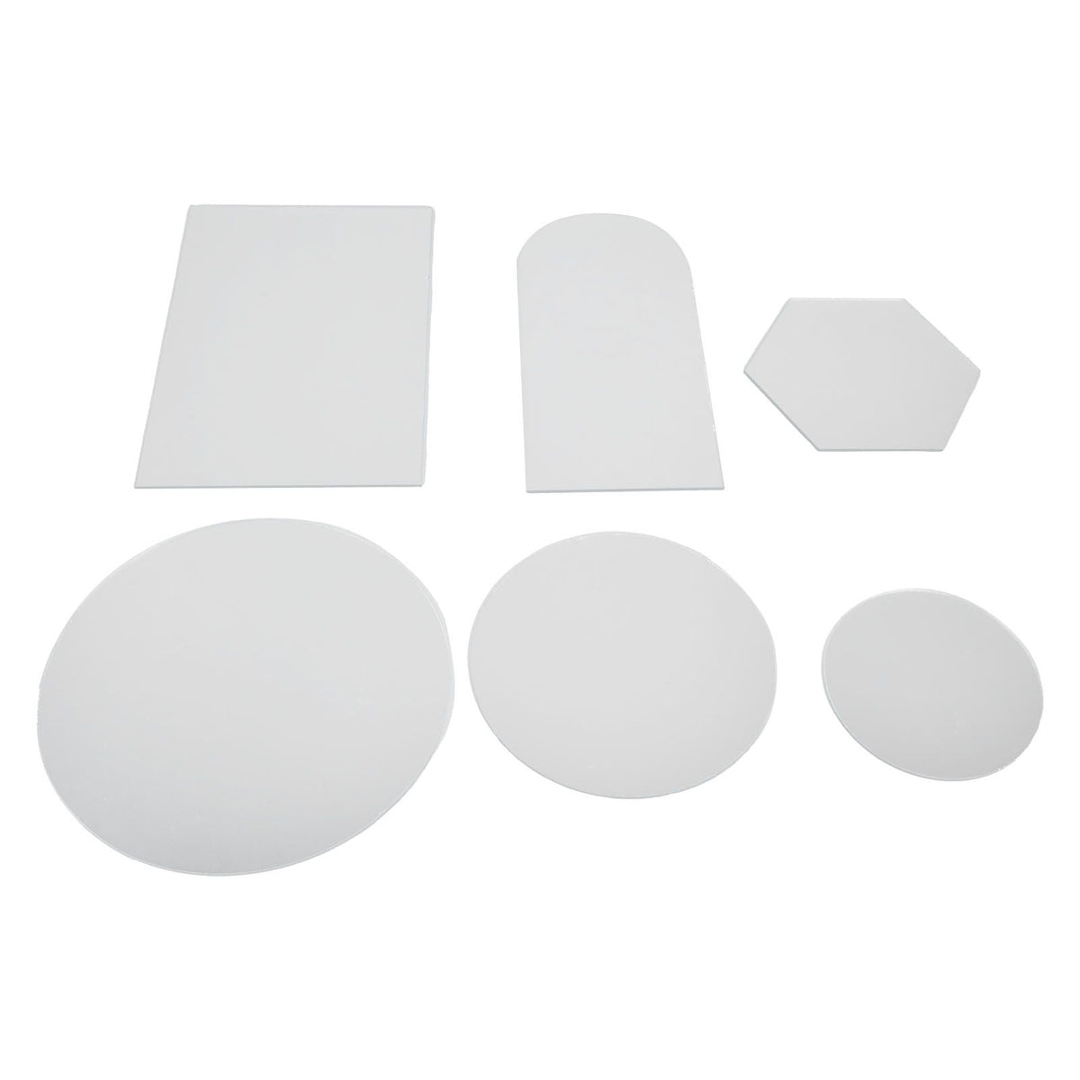 6Pcs Special Shape Mirror Wall Sticker Acrylic Decorative Background Wall Sticker for Home Office