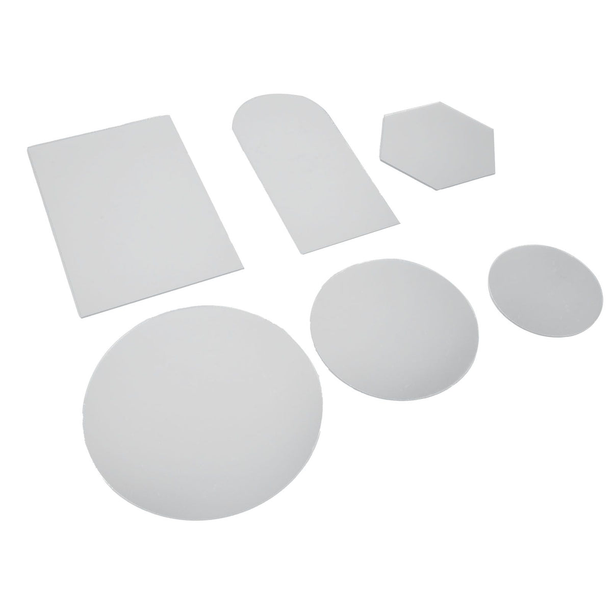 6Pcs Special Shape Mirror Wall Sticker Acrylic Decorative Background Wall Sticker for Home Office
