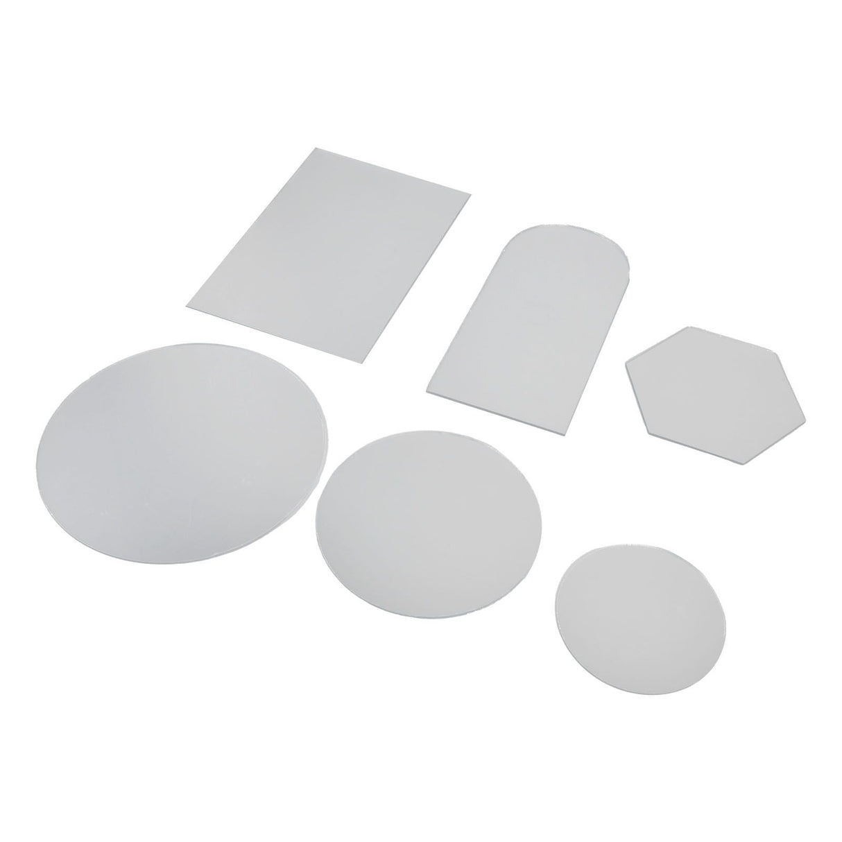 6Pcs Special Shape Mirror Wall Sticker Acrylic Decorative Background Wall Sticker for Home Office