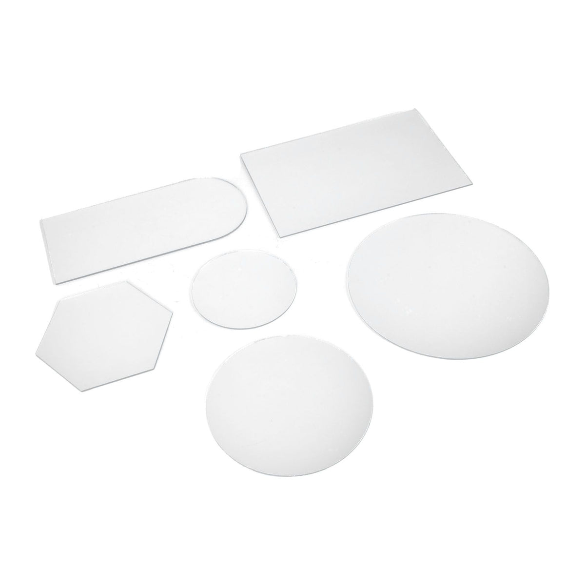 6Pcs Special Shape Mirror Wall Sticker Acrylic Decorative Background Wall Sticker for Home Office