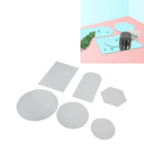 6Pcs Special Shape Mirror Wall Sticker Acrylic Decorative Background Wall Sticker for Home Office