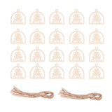 2Set Boxwood Hollow Tree Hanging Ornaments Small Decorative Handcraft for Festival Decoration