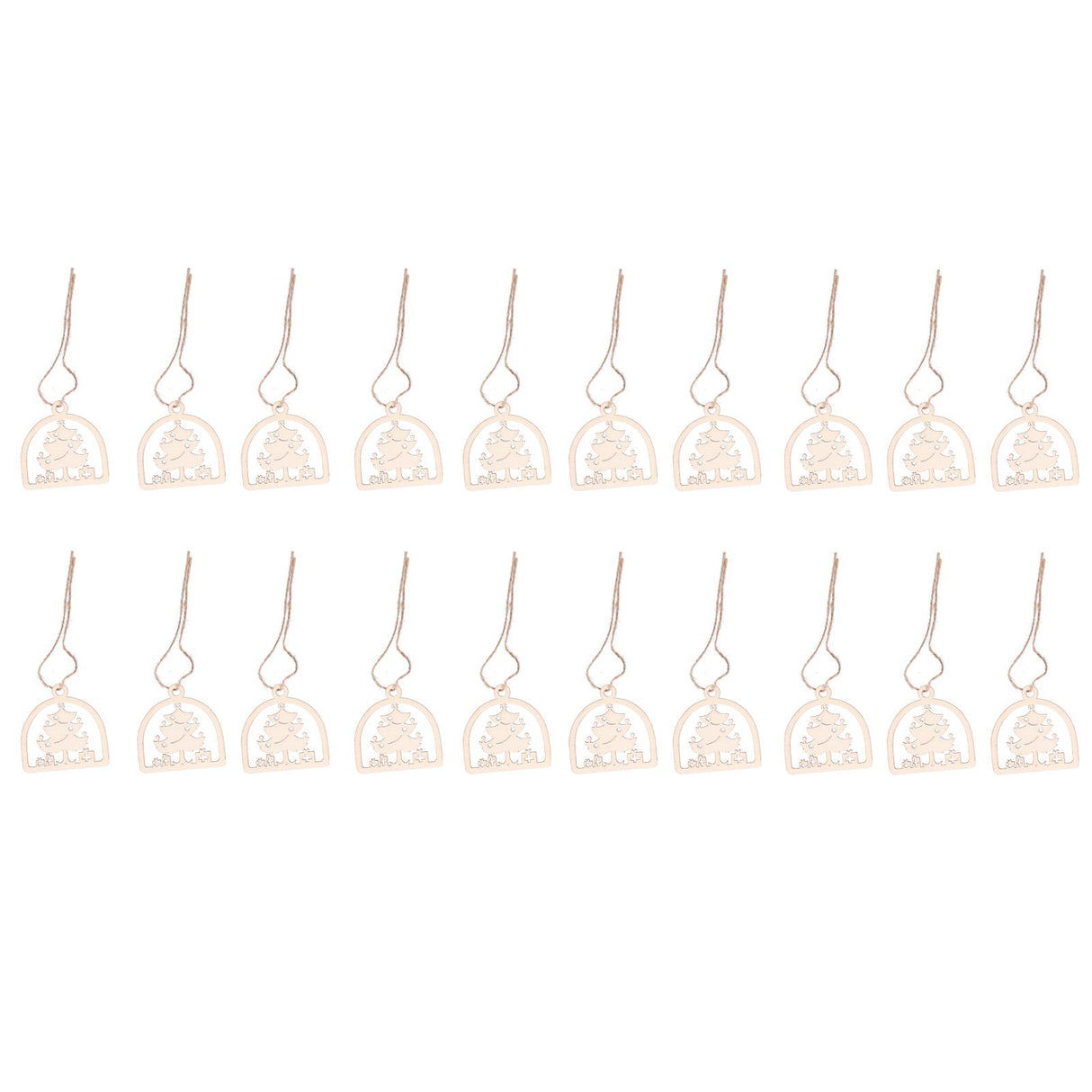 2Set Boxwood Hollow Tree Hanging Ornaments Small Decorative Handcraft for Festival Decoration