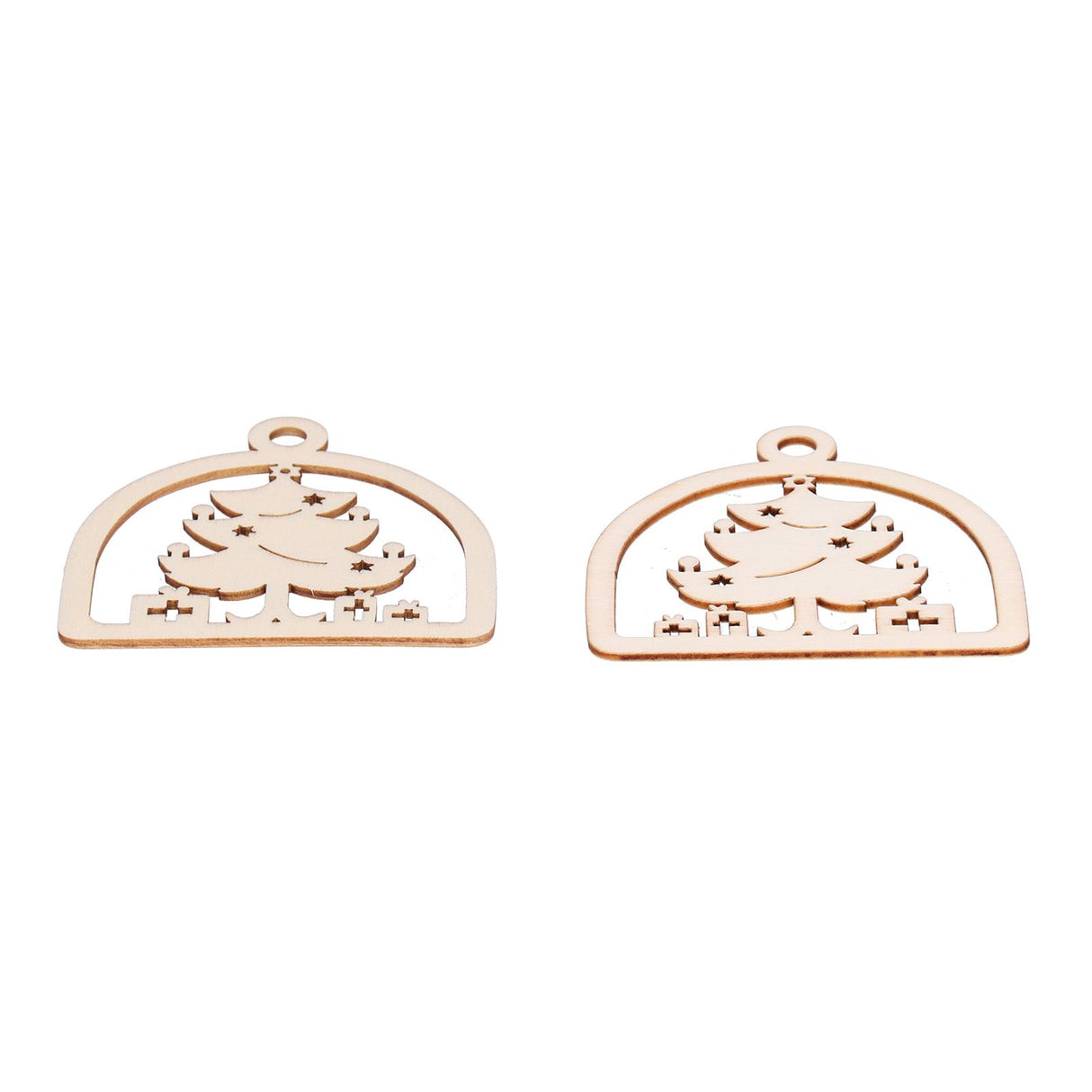 2Set Boxwood Hollow Tree Hanging Ornaments Small Decorative Handcraft for Festival Decoration