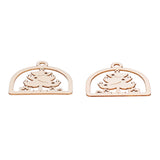 2Set Boxwood Hollow Tree Hanging Ornaments Small Decorative Handcraft for Festival Decoration - Rear View