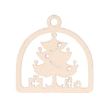 2Set Boxwood Hollow Tree Hanging Ornaments Small Decorative Handcraft for Festival Decoration