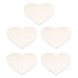 5PCS Christmas Woden Heart DIY Wooden Heart Slice Children Hand Drawn Craft for Family Decoration