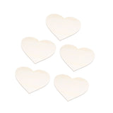 5PCS Christmas Woden Heart DIY Wooden Heart Slice Children Hand Drawn Craft for Family Decoration - Front View
