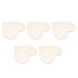 5PCS Christmas Woden Heart DIY Wooden Heart Slice Children Hand Drawn Craft for Family Decoration - 45-Degree Angle